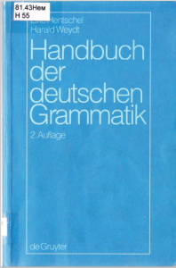 Handbuch der deutschen Grammatik